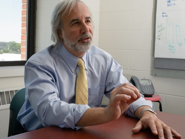 Norbert Kaminski, director of the center for ntegrated toxicology, discusses his research on Thursday June 20, 2013.