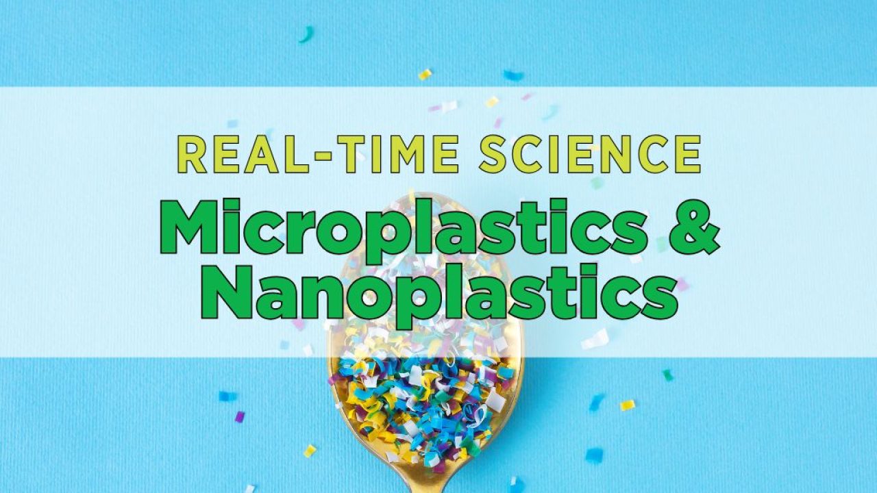 Microplastics and nanoplastics, picture of a spoon with plastics to represent it